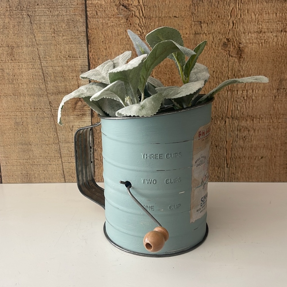 Upcycled Vintage Inspired Metal Sifter - Picture 2 of 6